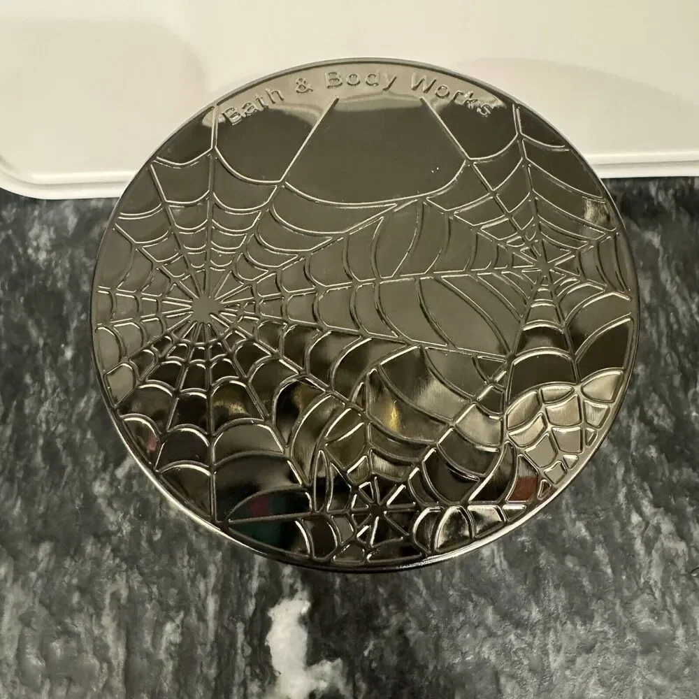 NEW Bath & Body Works Halloween Gouhl Friend 3 Wick Candle Skull Spider Web - Picture 2 of 7